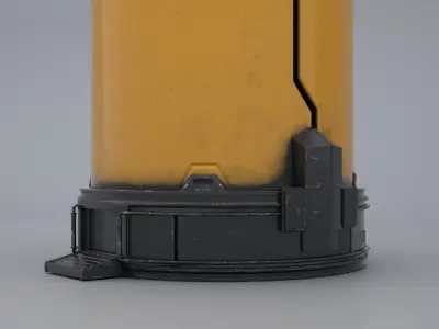 Cyberpunk Sci-Fi Trash Can 3D model