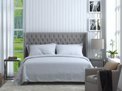 Interior Bedroom Scene 01 Low-poly 3D model