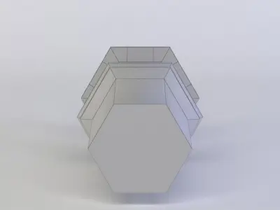 Small grey tower Low-poly 3D model