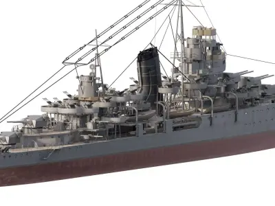 IMPERIAL JAPANESE NAVY WW2 DESTROYER  3D model