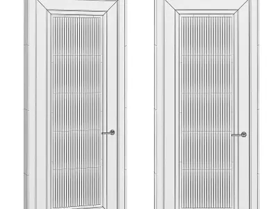 Interior Doors 3d model  Low-poly 3D model