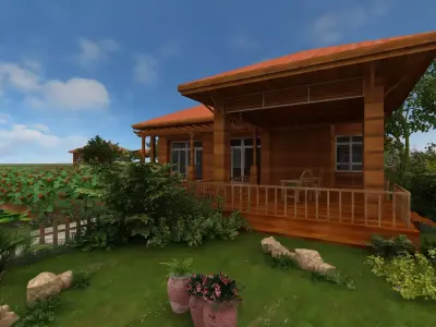 Village View 3D model purchase