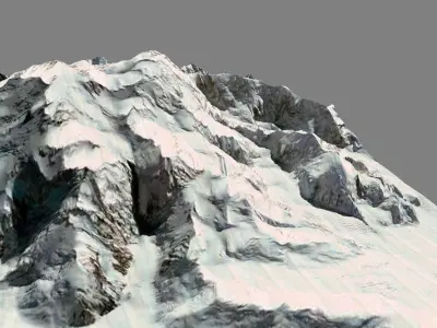 Denali Deenaalee McKinley Mount 3d model Low-poly 3D model