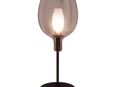 Modern Rose Glass Table Lamp Low-poly 3D model