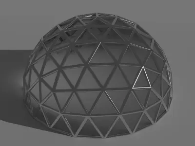Geodesic Dome Low-poly 3D model