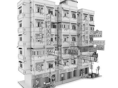 Hong Kong Street V2-1 3D model