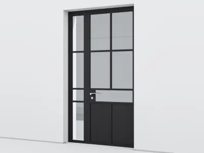 Aluminium door 166 3D model