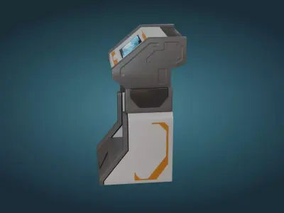 Sci-Fi Computer - Game Ready - PBR Low-poly 3D model get