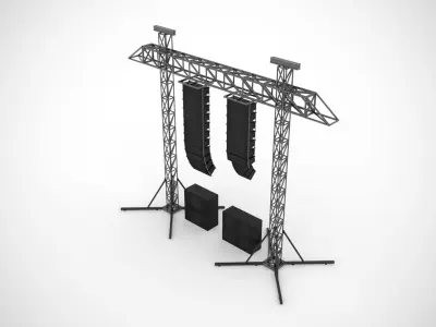 Concert Sound System Line Array 3D model
