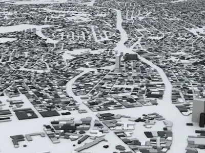 Athens Streets and Buildings 3D model