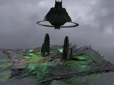 Toxic Cyborg array 1  Low-poly 3D model