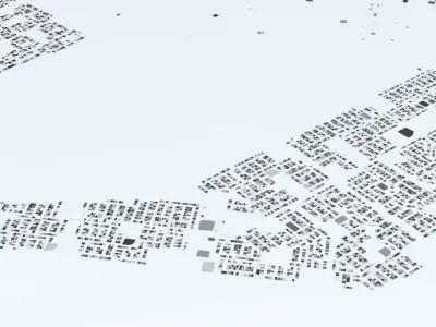 Kuwait City Area Streets and Buildings 3D model