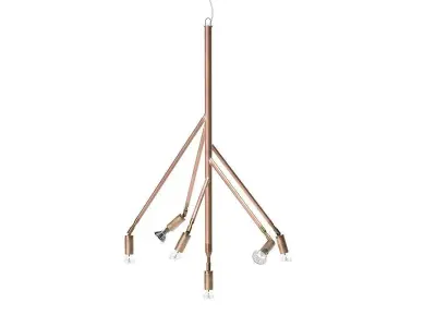 Kvist 6 pendant light with three branches hanging from it 3D model