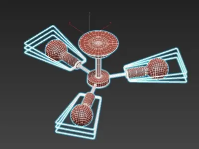 vitaluce-v4378-0-3pl three light ceiling fan 3D model