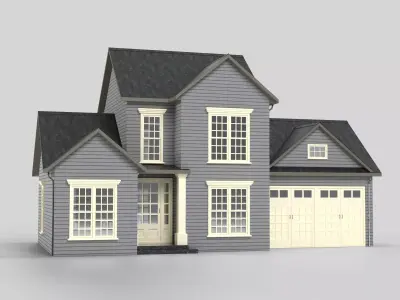 British House Design 01T2  Low-poly 3D model