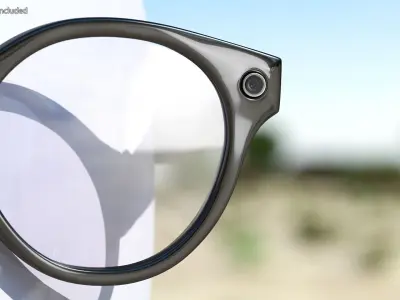 Ray Ban Stories Round Smart Glasses Black Clear 3D model