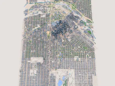 Denver City Colorado United States 3D model