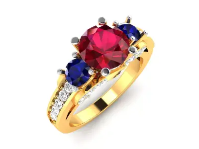 Women ring 3dm stl fbx obj render details 3D print model 4