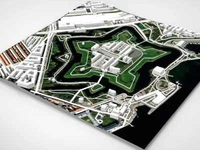 Citadel Kastellet on the island of Zealand Copenhagen Denmark 3D model