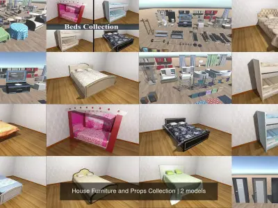 House Furniture and Props Collection 3D Model Pack