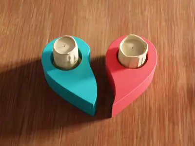 Heart Shape Tea Light Holder - 283 3D print model