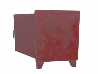 Bedside metal Table - 02 Low-poly 3D model