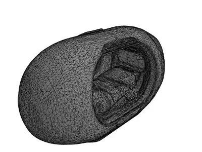 Futuristic Sleep Pod Capsule Low-poly 3D model