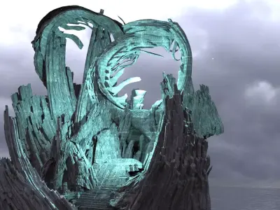 Man of steel crystal serpents rock arches 3D model