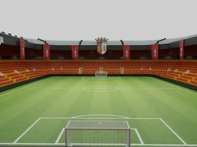 Sporting Braga Football Stadium Low-poly 3D model