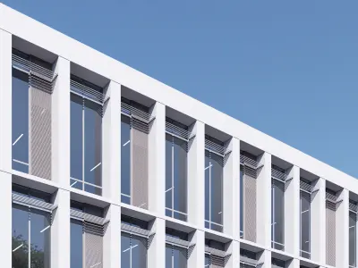 Modern building Low-poly 3D model
