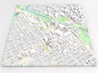 Cityscape Ottawa Canada 3D model