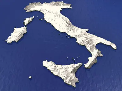 Italy 1 island of 3D model