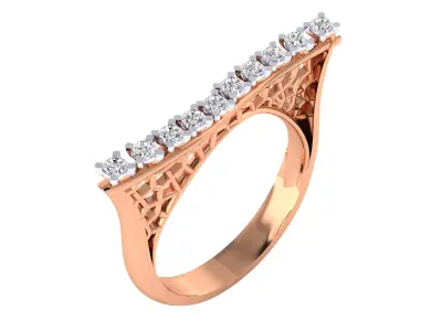  Women Ring Render 3dm STL MTL SLC JCD OBJ FBX Details 3D print model 4