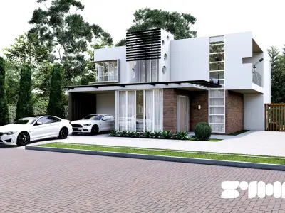 LUMION SCENE MINIMALIST HOUSE RHYSWANDI 3D model