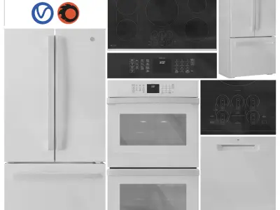 GE Appliance Collection Set 02 3D model