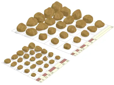 Natural Rockery-Gold Low-poly 3D model