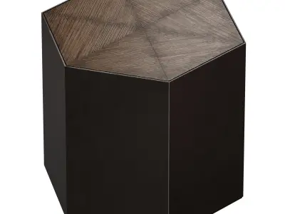 Geo Tall Light Burnt Oak Bunching Table Crate and Barrel 3D model