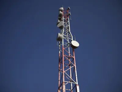 Telecommunications Tower PBR Low-poly 3D model