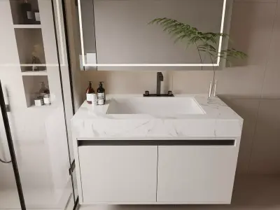 Modern Minimal Bathroom 3D model