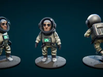 Low poly Spaceman Low-poly 3D model