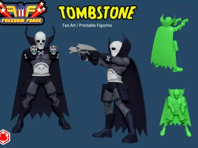 Tombstone Printable Figurine 3D model