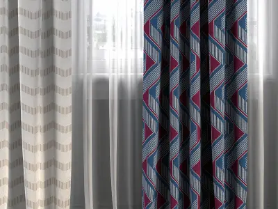 Curtain Set 202 3D model