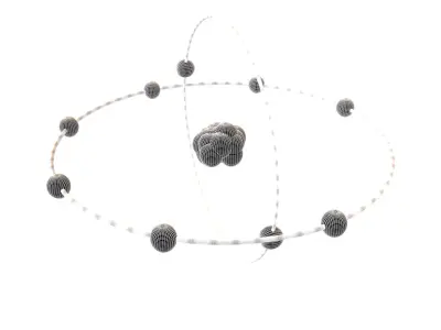 Fluorine Chemical Element v2 001 Low-poly 3D model