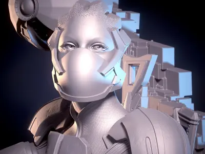 Mass Effect Fanart - Liara TSoni 3d print model Pose 3 3D print model