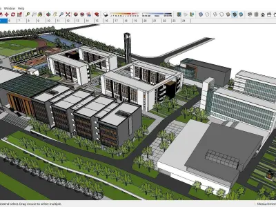 Sketchup School and University B8 3D model