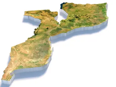 Mozambique Terrain Country 3D model