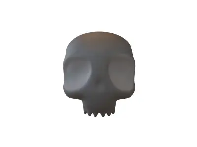 Cartoon Skull v2 005 Low-poly 3D model