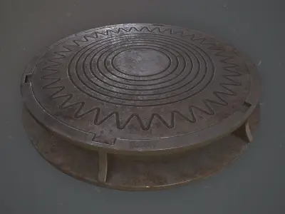 Sewer Hatch v4 Low-poly 3D model