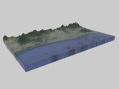 Hamamatsu City Low-poly 3D model