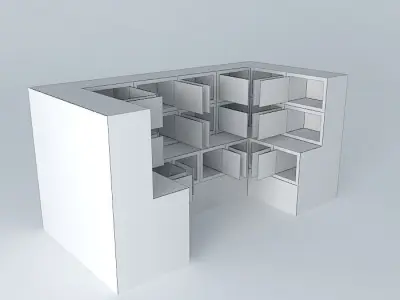 Kitchen counter 07 3D model